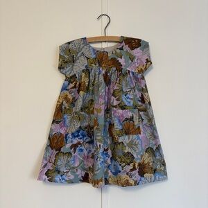 Floral Patterned Dress With Pockets 3T Handmade NWT